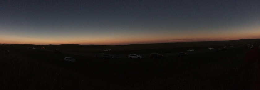 360 degree seeming sunset during totality